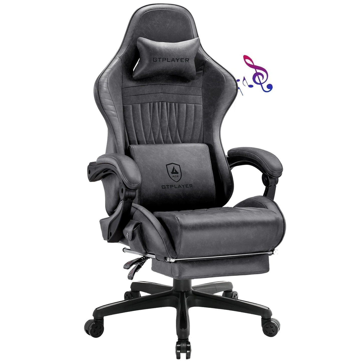 GTPLAYER Ergonomic Gaming Chair With Built In Speakers