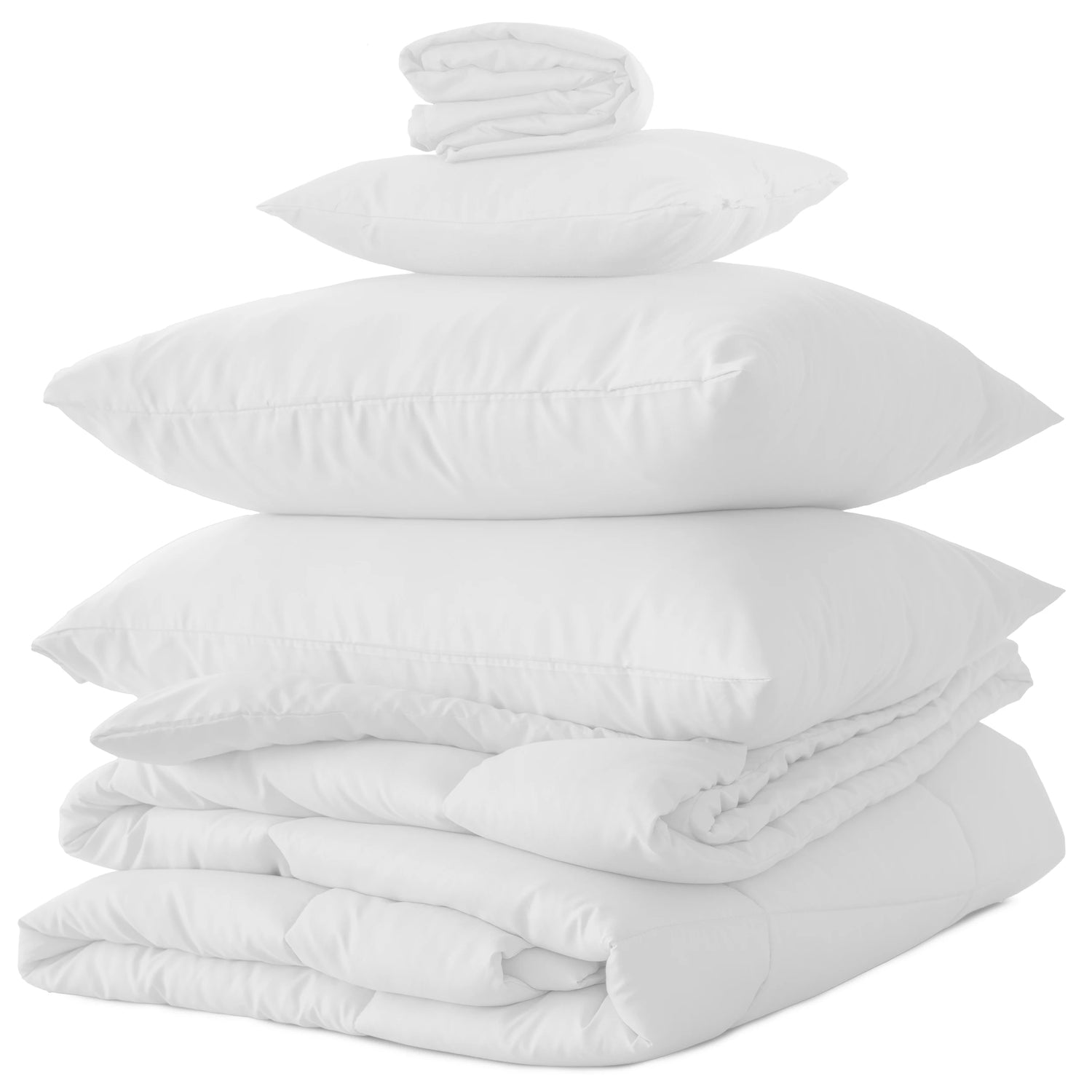 Lux Décor 5-Piece Comforter Set –All in one Bed in a Bag - Includes Comforter, 2 Shams, Decorative Pillow &amp; Bed Skirt
