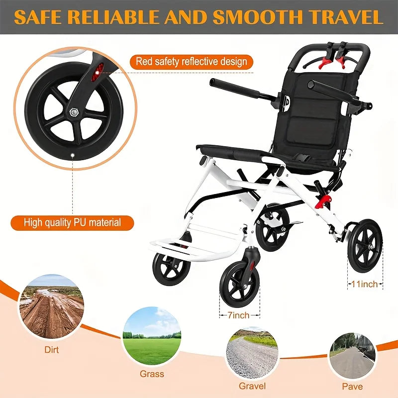 Large size Portable Folding Transport Wheelchair,Transport Wheelchair Lightweight Foldable,Tran Sport Wheelchairs Lightweight