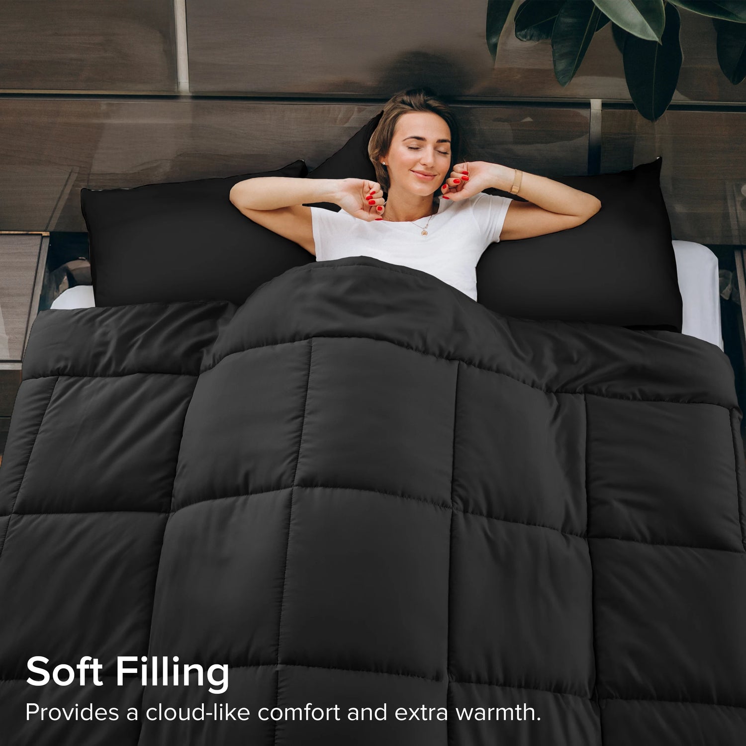 Lux Décor 5-Piece Comforter Set –All in one Bed in a Bag - Includes Comforter, 2 Shams, Decorative Pillow &amp; Bed Skirt