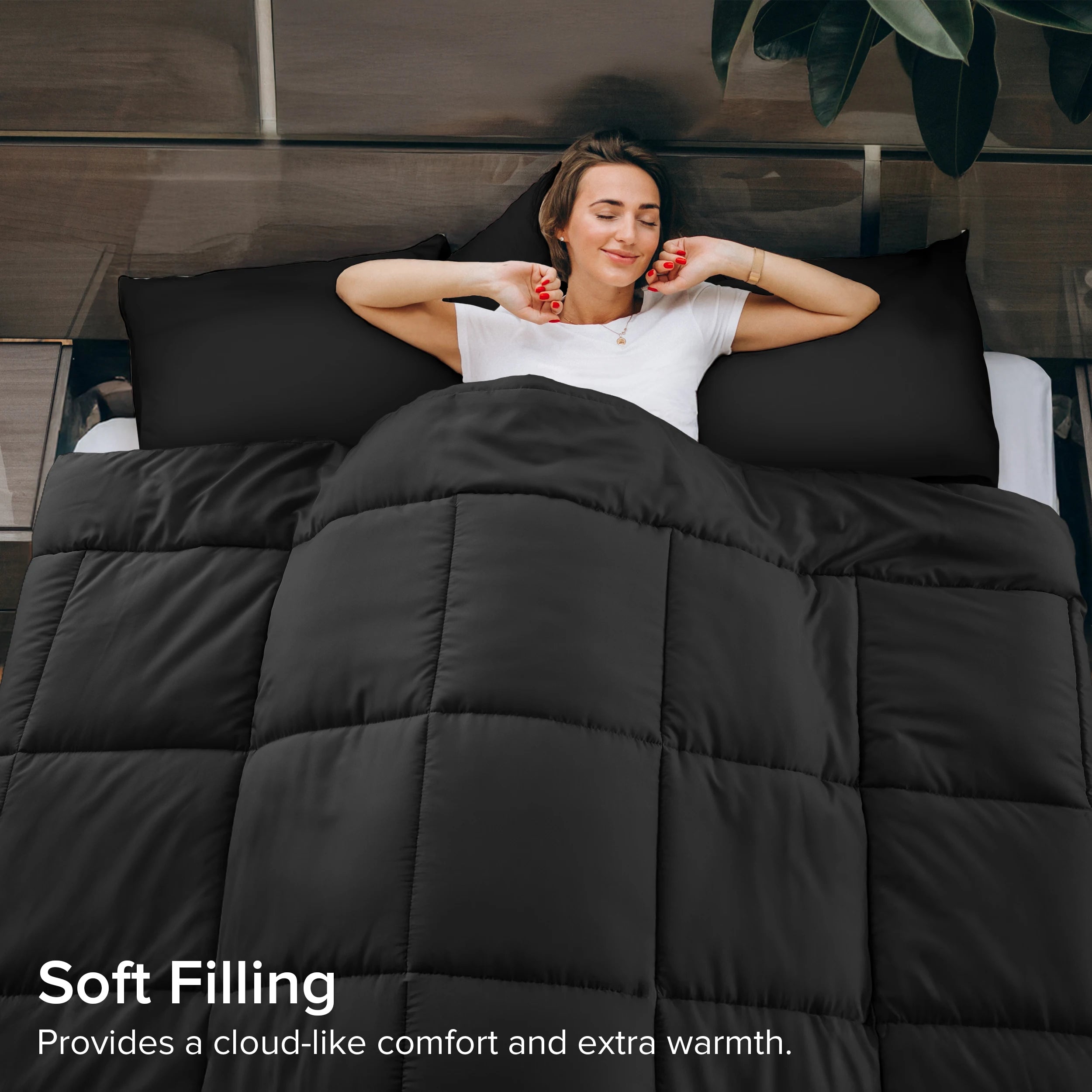 Lux Décor 5-Piece Comforter Set –All in one Bed in a Bag - Includes Comforter, 2 Shams, Decorative Pillow &amp; Bed Skirt