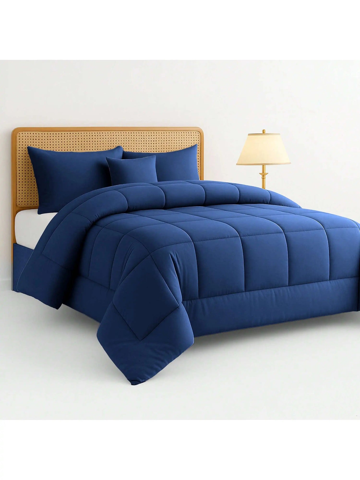 Lux Décor 5-Piece Comforter Set –All in one Bed in a Bag - Includes Comforter, 2 Shams, Decorative Pillow &amp; Bed Skirt