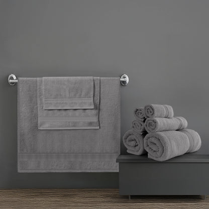 Lux Decor 6-Piece Bath Towel Set – 100% Cotton, 525 GSM, Ultra-Soft &amp; Absorbent