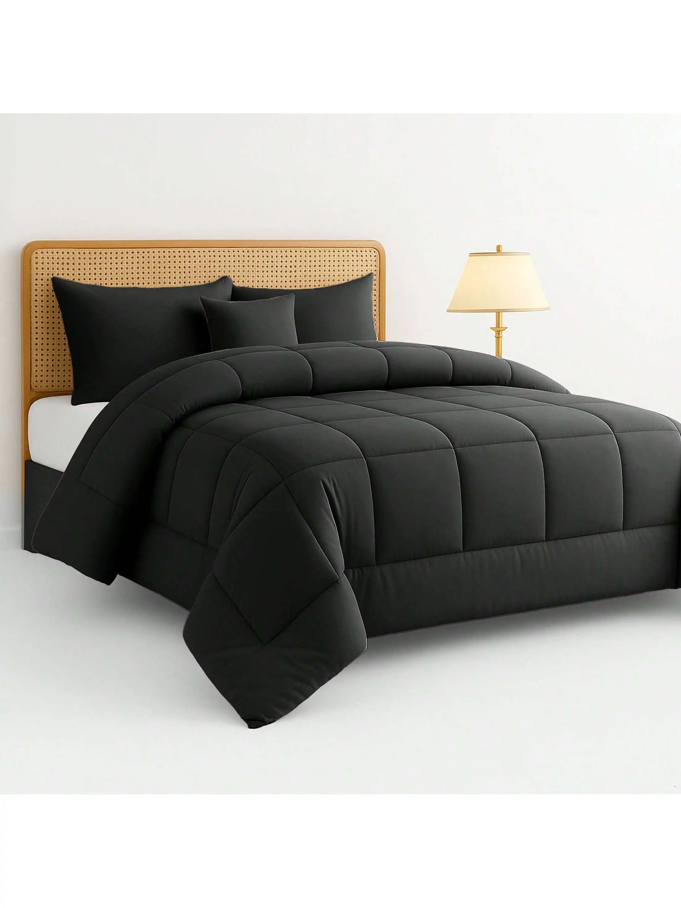 Lux Décor 5-Piece Comforter Set –All in one Bed in a Bag - Includes Comforter, 2 Shams, Decorative Pillow &amp; Bed Skirt