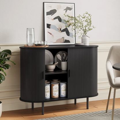 Sideboard Buffet Cabinet with Storage,40" Storage Cabinet with Sliding Door &amp; Adjustable Shelf,Coffee Bar Cabinet Console Table