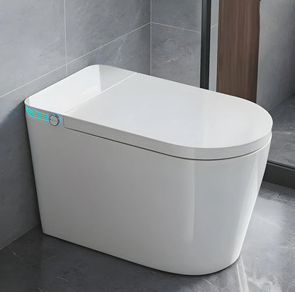 Smart Toilet with Bidet Built In, One Piece Bidet with 80MM Heated Seat, Voice Control, Warm Water Sprayer &amp; Dryer, Foam Shield