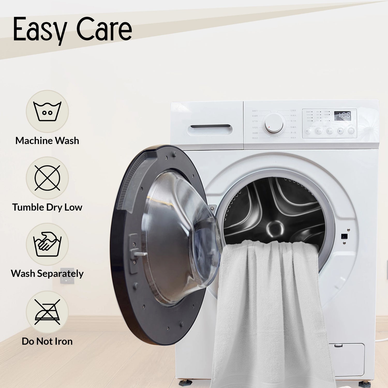 Lux Decor 6-Piece Bath Towel Set – 100% Cotton, 525 GSM, Ultra-Soft &amp; Absorbent