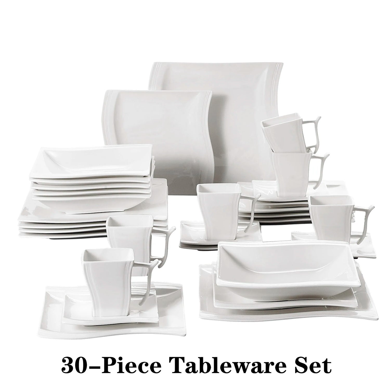 MALACASA Flora Porcelain Dinnerware Set For Everyday Use