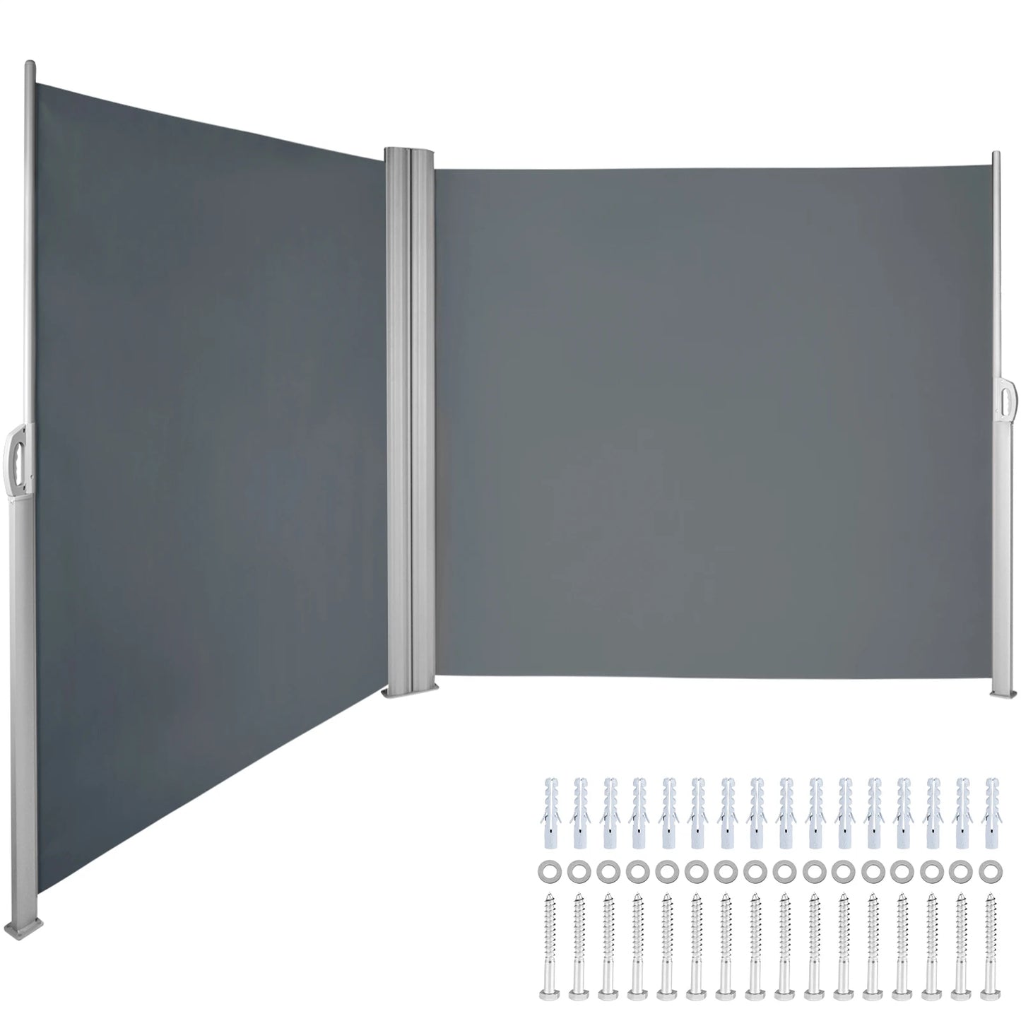 SucceBuy Retractable Side Awning Outdoor Patio Screen Fence Privacy Divider Garden  Pool Patio Terrace Sun Shade Wind Screen