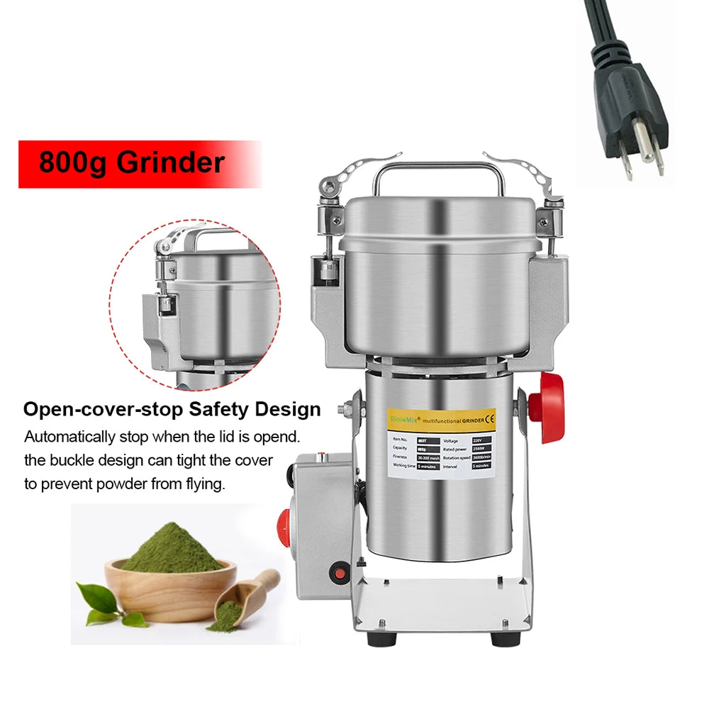 BioloMix Electric Grain And Spice Grinder For Herbs And Coffee