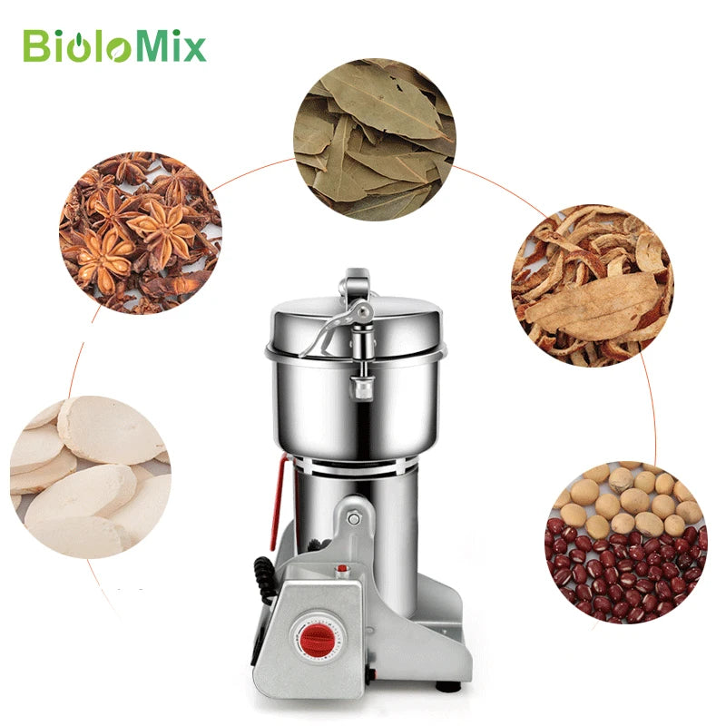 BioloMix Electric Grain, Spice, Herb And Coffee Grinder Mill