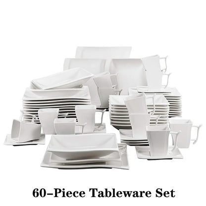 MALACASA Flora Porcelain Dinnerware Set For Everyday Use