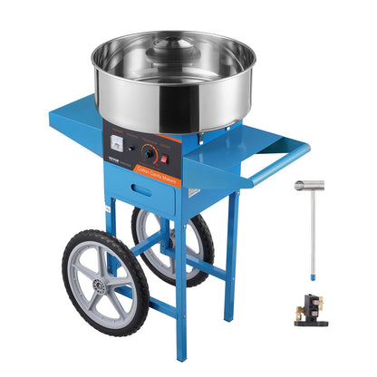 SucceBuy Electric Cotton Candy Machine Commercial Floss Maker with Stainless Steel Bowl Sugar Scoop Drawer for Birthday Party
