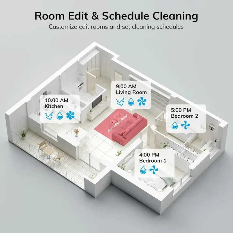Furniture.A12 Pro Robot Vacuum and Mop Combo, Self Emptying Station for 60 Days, LiDAR Navigation,  Mapping, No-Go Zones sofa