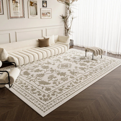 French Style Carpets for Living Room Light Luxury Bedroom Decor Carpet Thickend Plush Lounge Floor Mat Washable Bedside Soft Rug