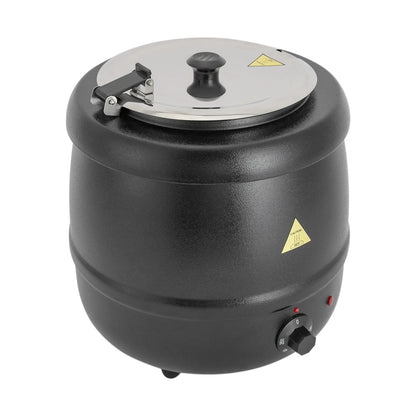 10.57Qt Soup Warmer 35-80°c Adjustable Soup Pot Heating Stew Kettle with Lid Buffet Warming Pot for Restaurant Hotel Canteen