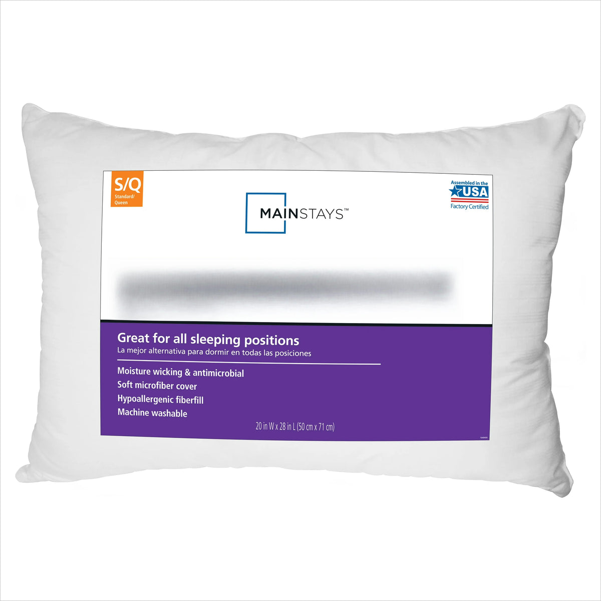 Comfort Complete Overfilled Cotton Bed Pillow for Supportive Sleep