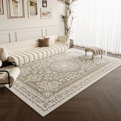 French Style Carpets for Living Room Light Luxury Bedroom Decor Carpet Thickend Plush Lounge Floor Mat Washable Bedside Soft Rug