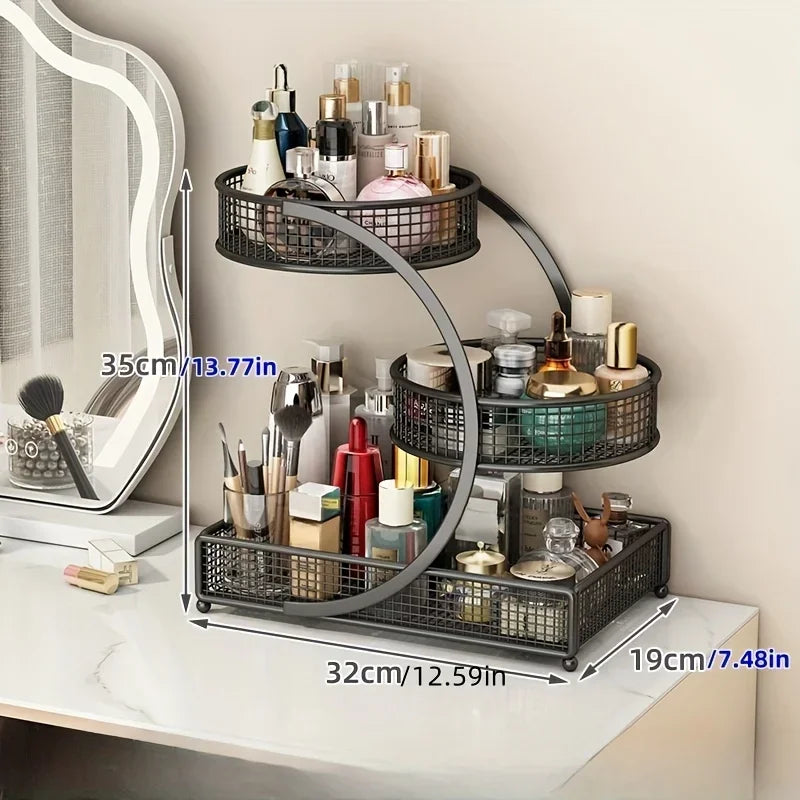 Hign-concerned Metal Makeup Storage Rack Cosmetic Organizer Multi Layer