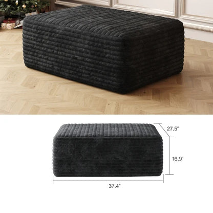 Cloud-style sectional sofa, with corduroy cover, fluffy memory foam cushions, easily assembled, modular recliner, large sofa set