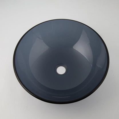 MEKKHALA Tempered Glass Vessel Sink With Waterfall Faucet Mixer