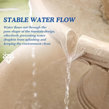 Large Outdoor Water Fountains for Gardens - 48.4 Tall Cascading Indoor Floor Fountains and Waterfalls