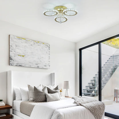 Modern Led Ceiling Light Modern Home Decoration Crystal Chandelier Luxury Living Room Dining Gold Ceiling Lamp Lighting