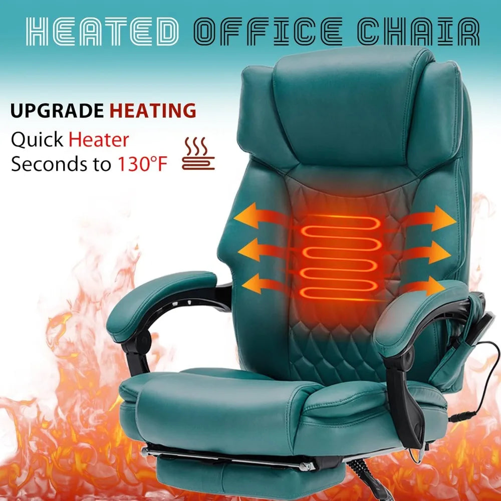 GUANGBAI Massage Office Chair With Foot Rest Vibration And Heat