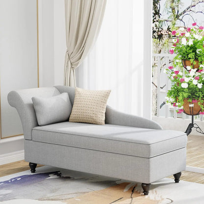 Modern Storage Chaise Lounge Indoor Fabric Chaise Lounges Chair Sleeper Lounge Sofa Recliner Chair for Bedroom, Customized