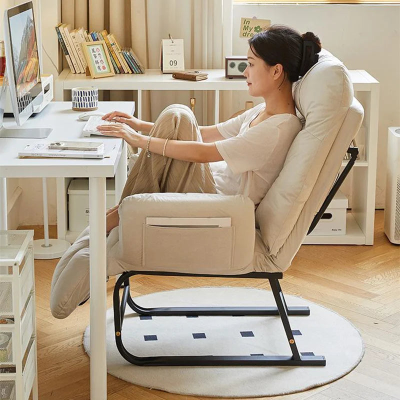 Folding Sofa Chair For Sleeping Lying Nap Lazy Bedroom Home Furniture Office Chairs E-sports Computer Chair Lounge Backrest 2025