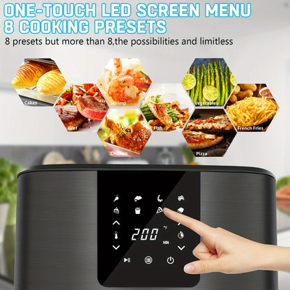 KitCook Digital Air Fryer With 8 Presets And Touchscreen Controls