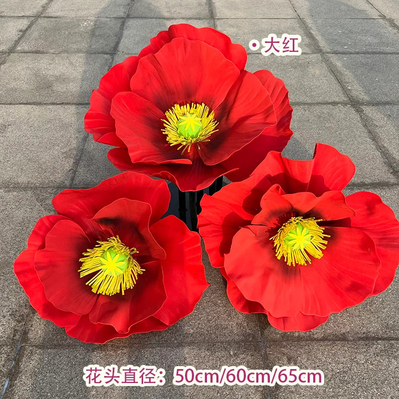 Waterproof Form Artificial Flowers Outdoor Wedding Accessories Plants Decoration Garden Fake Marriage Road Lead Flowers Decor
