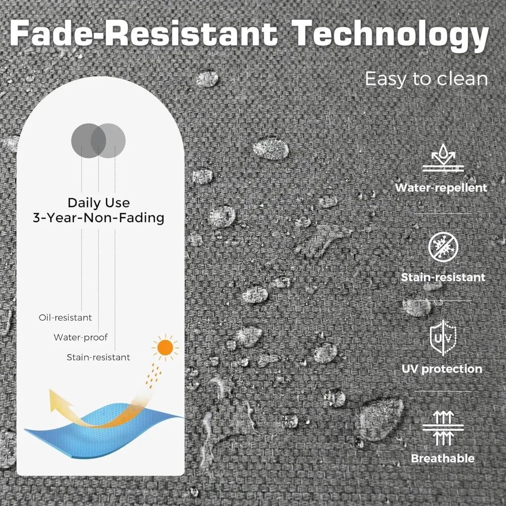 4-Piece Outdoor Patio Furniture Set,All Weather Wicker Rattan Patio Seating Sofa and Chair Set with Glowing Coffee Table,Outdoor