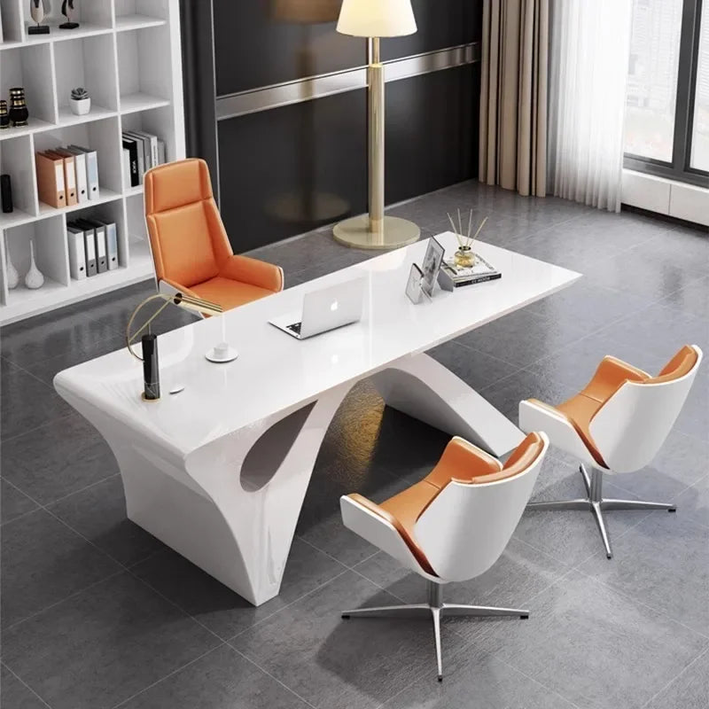 Luxury Minimalist Computer Desks Interior Conference Gaming Office Table Seating Desktop Escritorio Oficina Office Furniture