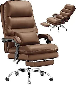 Office Chair, Big and Tall Office Desk Chair, Ergonomic Office Chair, 400LBS PU Leather Computer Chairs, Executive Chair with Fo