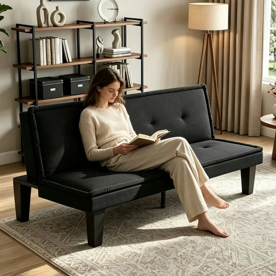 Gewnee Folding Futon Sofa Bed Recliner Sleeper for Apartments and Guests