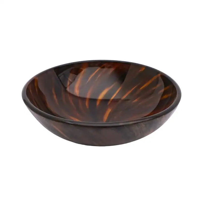 Artistic Tempered Glass Bathroom Vessel Sink With Pop Up Drain