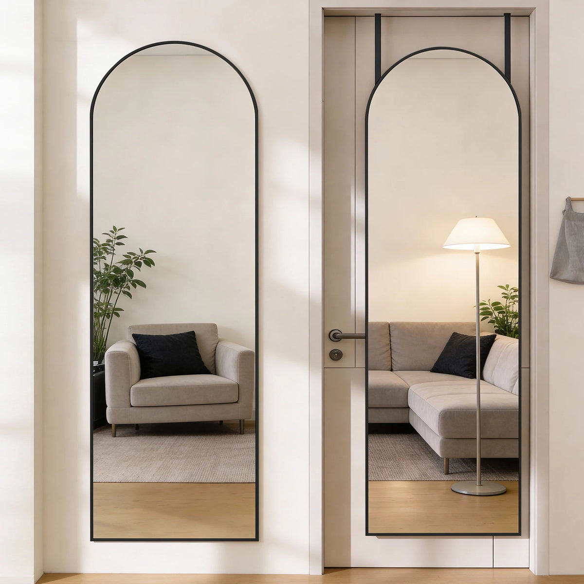 JHK Full Length Wall Mirror With Stand For Home Decor