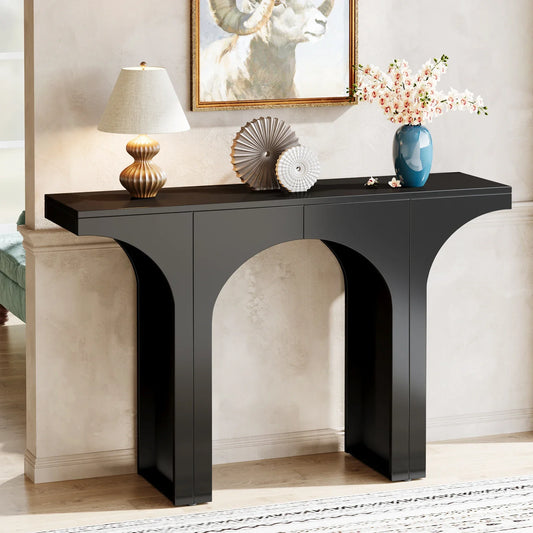 Tribesigns Console Table Modern Entryway Hallway Sofa Table With Arch Base Durable E1 Wood Construction
