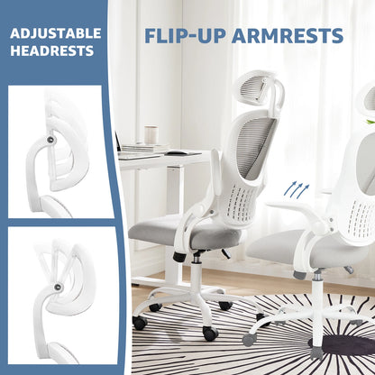 JHK Ergonomic Mesh Office Chair Flip Up Arms Lumbar Support