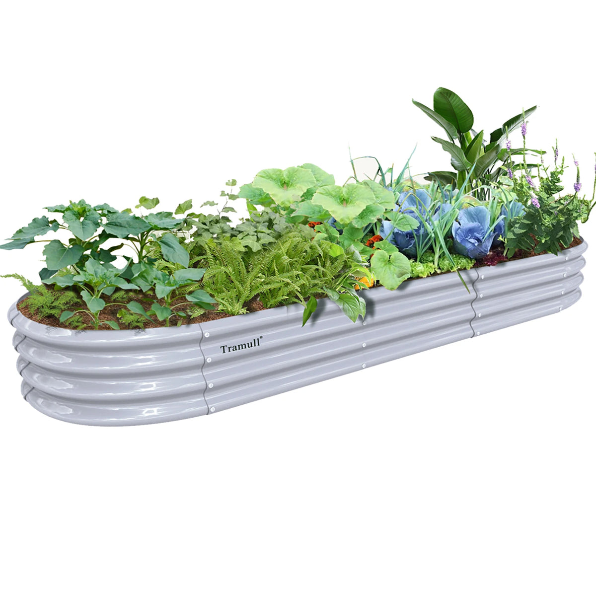 Galvanized Raised Garden Bed Planter Box for Vegetables and Flowers