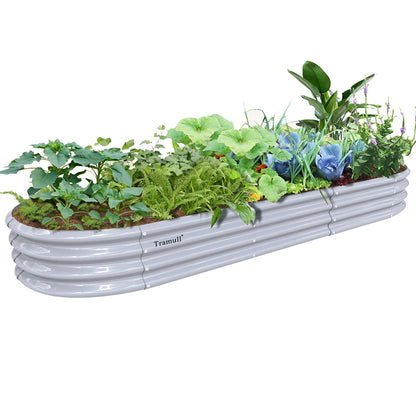 Galvanized Raised Garden Bed Planter Box for Vegetables and Flowers