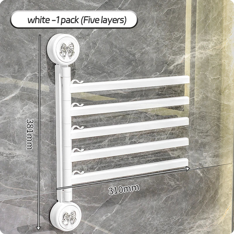 Big Red House Wall Mounted Towel Pole Rack Suction Cups