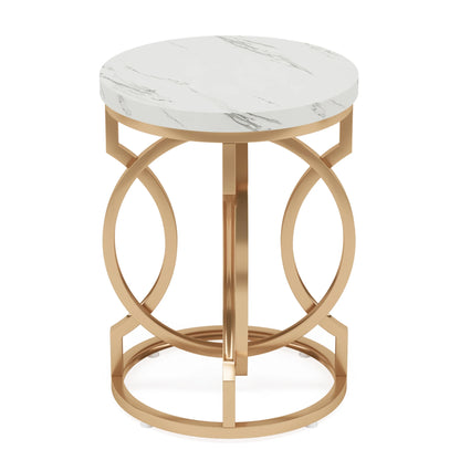 Tribesigns Modern Round End Table With O Shaped Base