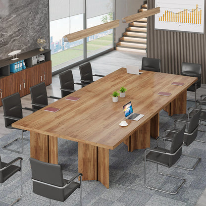 Tribesigns 63-inch Executive Desk, Vintage Home Office Computer Desk with Large Tabletop, Farmhouse Wood Writing Conference Tabl