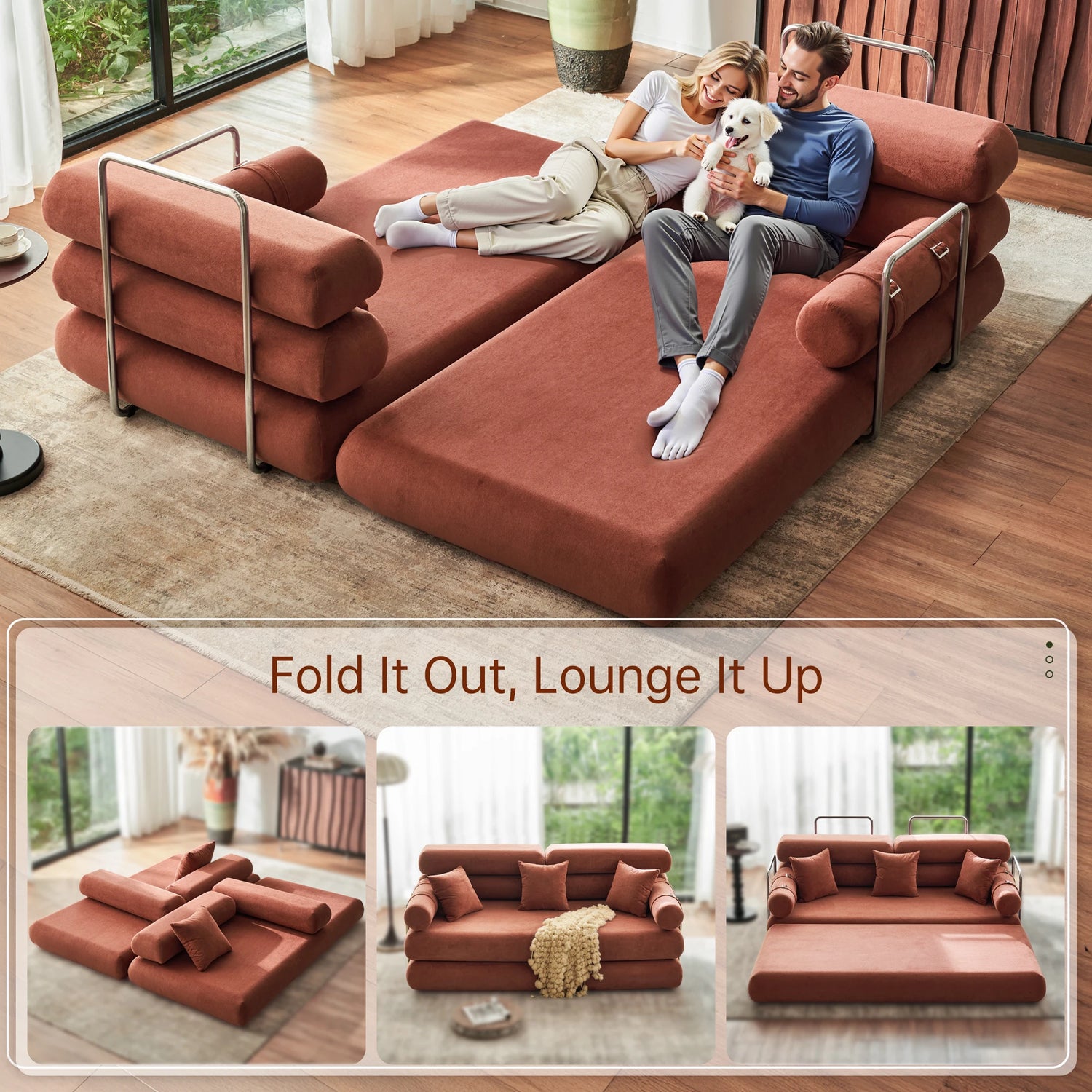 Convertible Sleeper Sofa - 35&