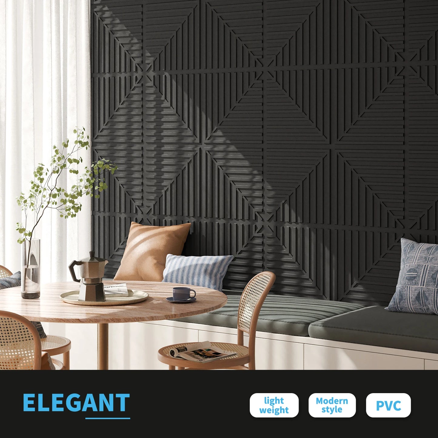 Art3d PVC 3D Textured Drop Ceiling Tiles 12-Pack