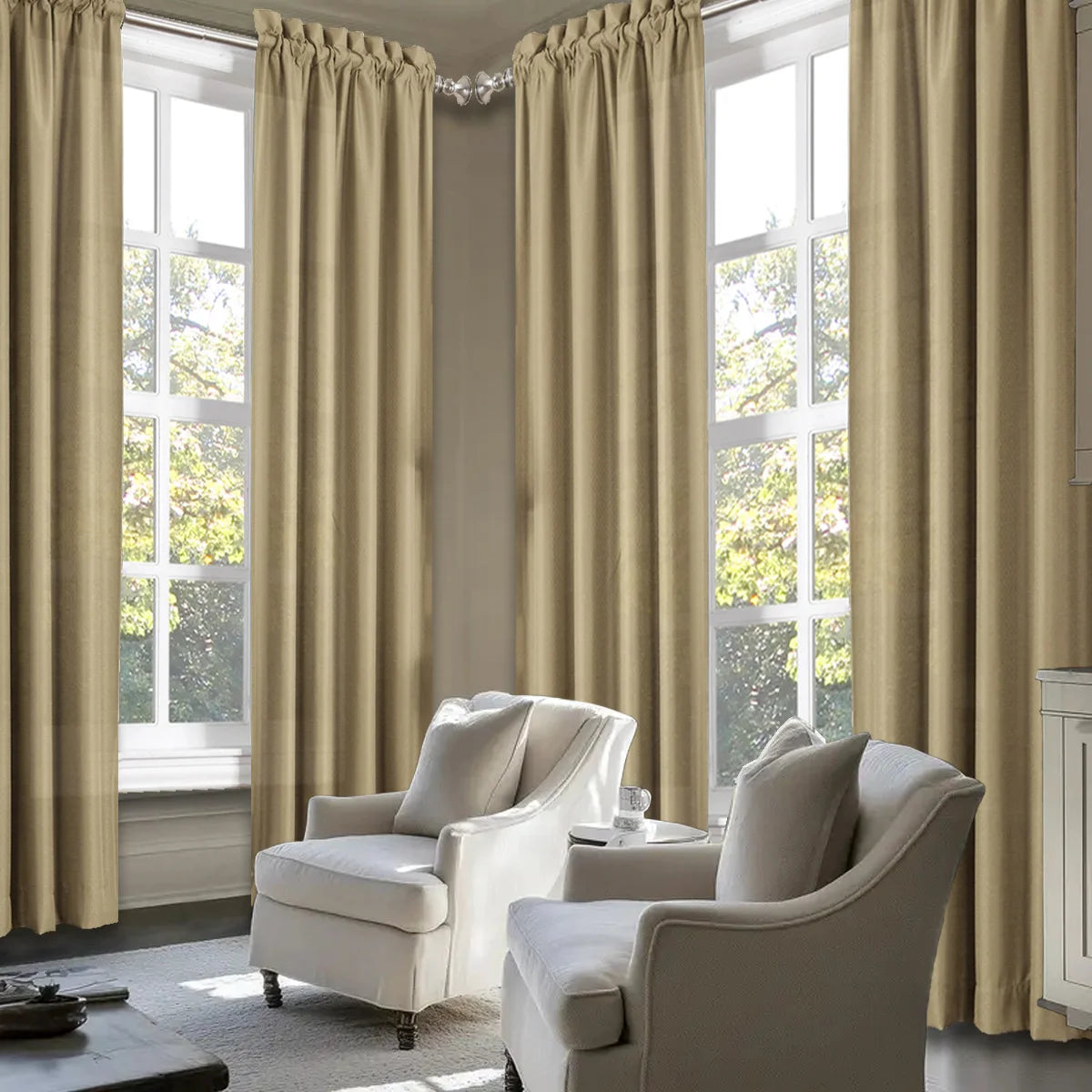 SABALANICA Light Filtering Fade Resistant Polyester Rod Pocket Curtains