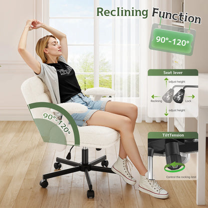 EnHomee Office Desk Chair with Wheels and Flip Up Arms