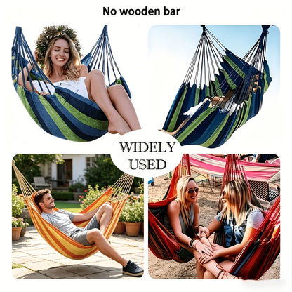 Outdoor Hammock Chair with Swing Seat and Hanging Chair Design - Ideal for Balcony, Porch, Garden or Patio Use - Tear-Resistant and Breathable Fabric, Easy to Set Up, Comfortable for Lounging and Relaxation, Space-Saving Alte